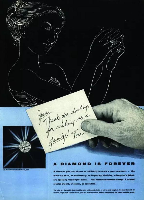 鉆石恒久遠，一顆永留傳